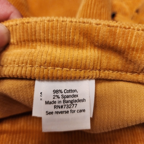 SO Caramel Corduroy Mini Skirt With Lace Up Front Size 5 - Picture 8 of 8